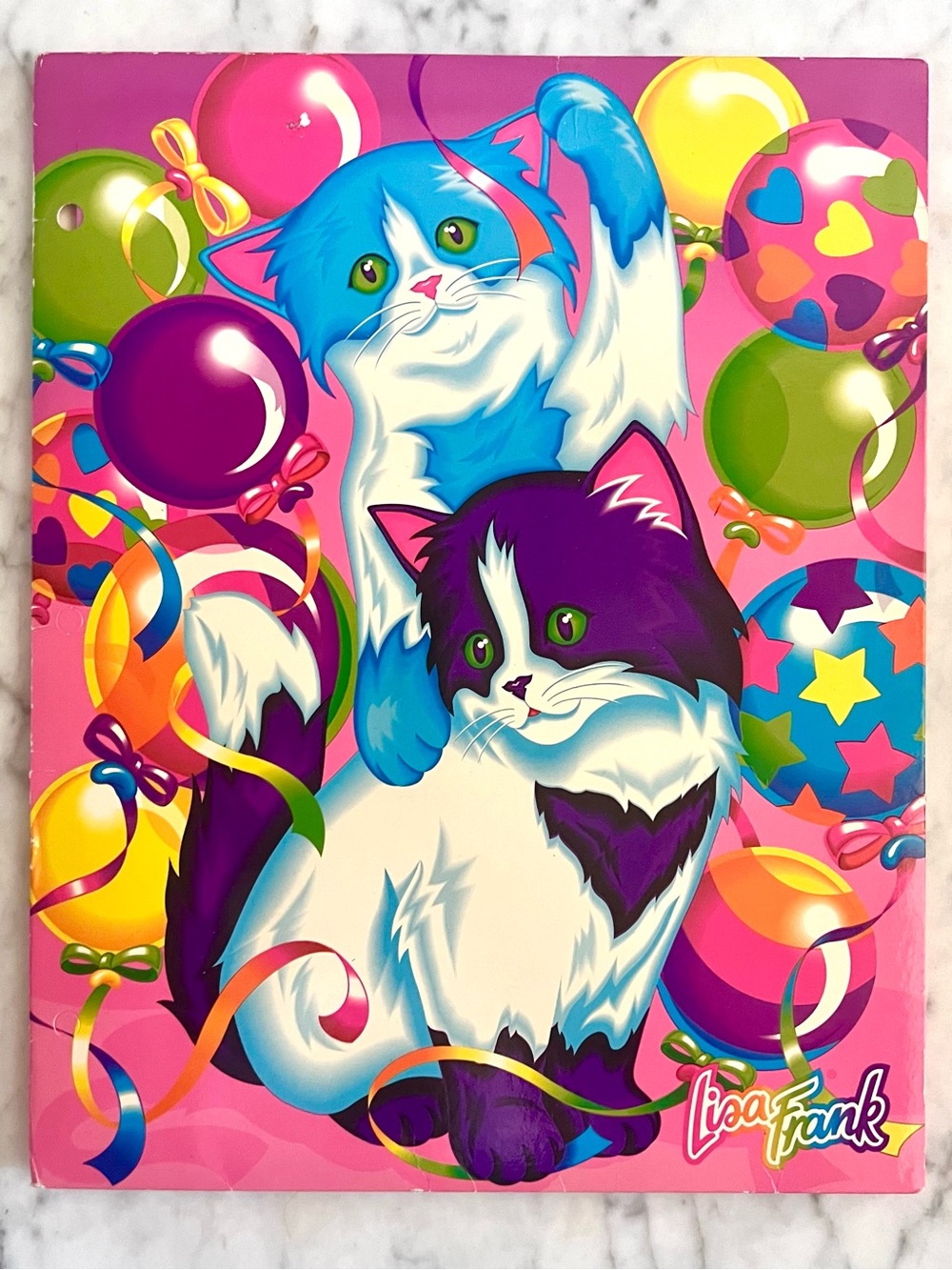 Vintage 90s Lisa Frank Kitties Folder and Activity Coloring Book